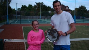Chloe and D'artagnan won the Club Mixed Doubles title